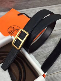 Hermes original togo leather H rouleau belt 32mm H071435 black