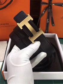 Hermes original togo leather constance 2 belt H064547 black