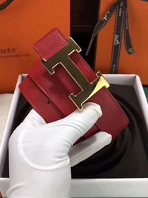 Hermes original togo leather constance 2 belt H064547 bordeaux