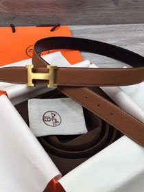 Hermes original togo leather constance 2 belt H064547 coffee