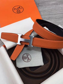 Hermes original togo leather constance 2 belt H064547 orange