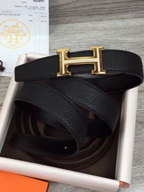 Hermes original togo leather constance belt 32mm H064552 black