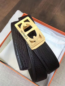 Hermes original togo leather constance belt 35mm H064549 black