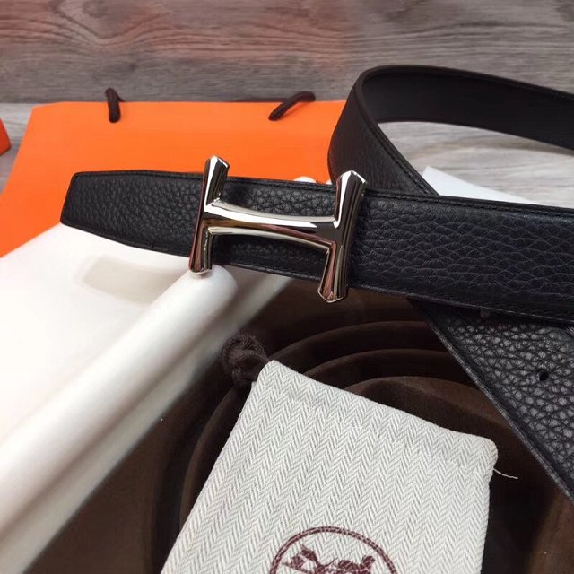 Hermes original togo leather d-Ancre belt 32mm H077931 black