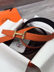 Hermes original togo leather d-Ancre belt 32mm H077931 orange