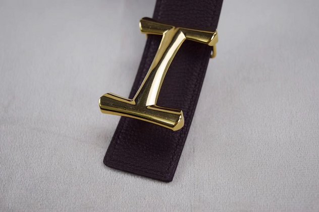 Hermes original togo leather d-Ancre belt reversible 32mm H077931 dark coffee