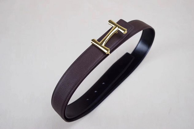 Hermes original togo leather d-Ancre belt reversible 32mm H077931 dark coffee