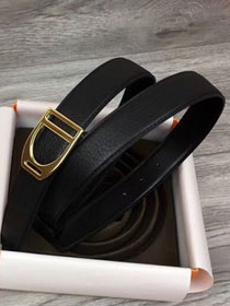 Hermes orignal togo leather etrier reversible belt 32mm H073924 black