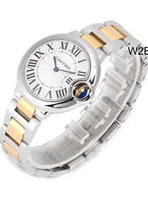 Cartier ballon bleu de quartz watch steel W2BB0002 gold