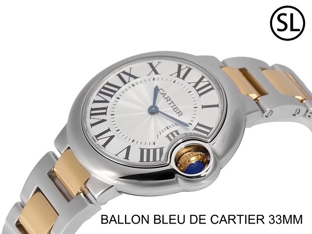 Cartier ballon bleu de quartz watch steel W2BB0002 gold
