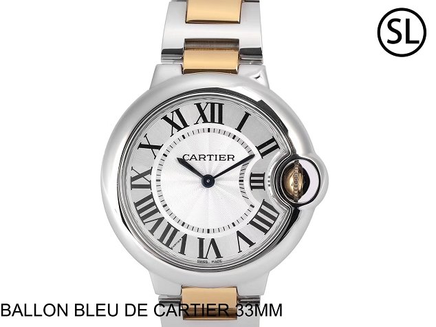 Cartier ballon bleu de quartz watch steel W2BB0002 gold