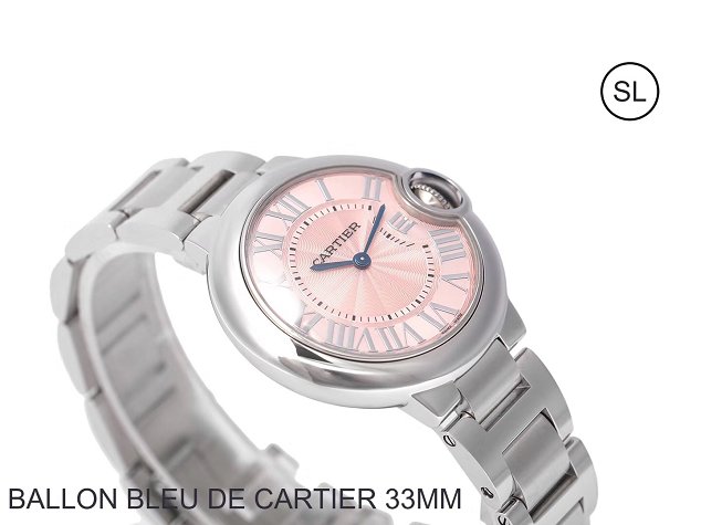 Cartier ballon bleu de quartz watch steel W6920083 silver