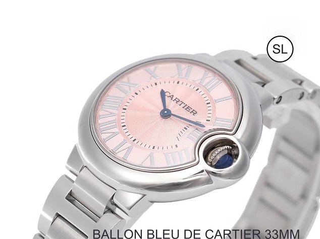 Cartier ballon bleu de quartz watch steel W6920083 silver