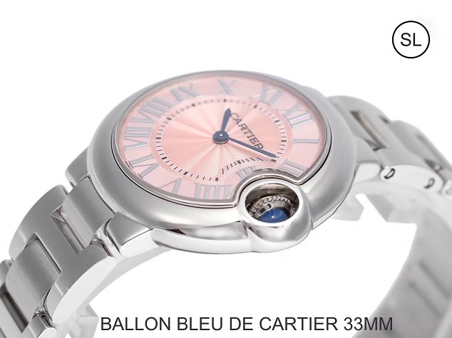Cartier ballon bleu de quartz watch steel W6920083 silver