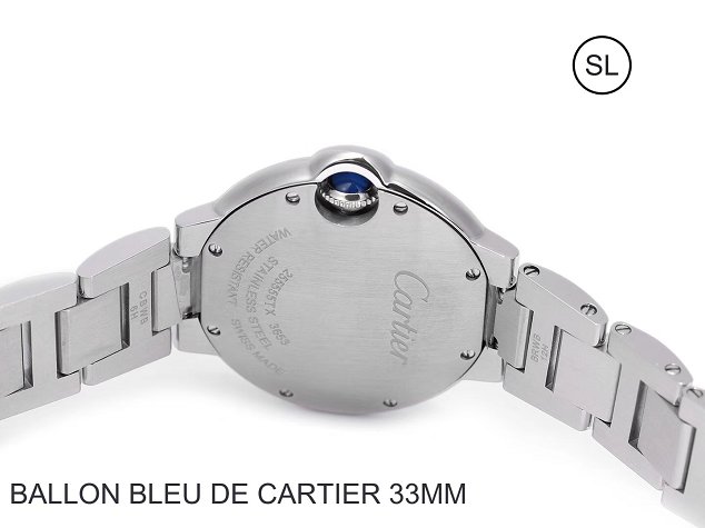 Cartier ballon bleu de quartz watch steel W6920083 silver