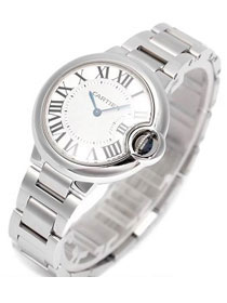 Cartier ballon bleu de quartz watch steel W6920084 silver