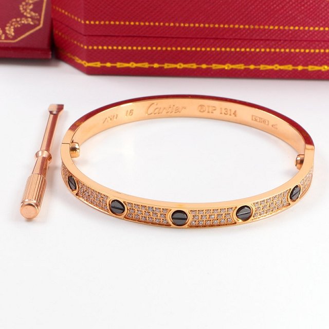 Cartier love bracelet small with black diamond B6048018 