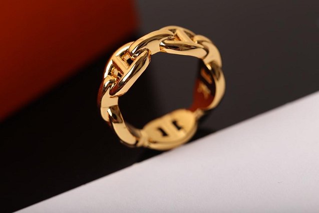 Hermes chaine ancre enchainee ring H218623
