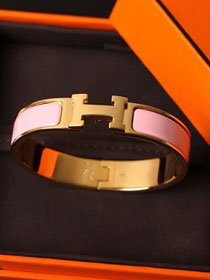 Hermes clic H bracelet H700001 pink