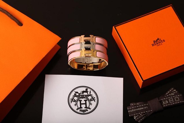 Hermes clic H bracelet H700001 pink