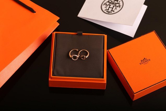 Hermes filet dor double ring H215601