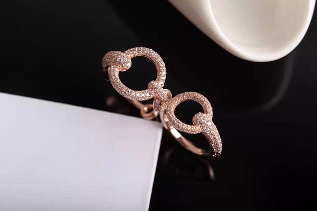 Hermes filet dor double ring H215601
