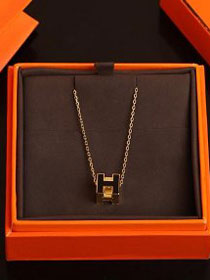 Hermes square H pendant H216336 black