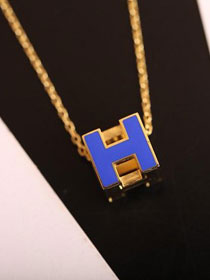 Hermes square H pendant H216336 blue