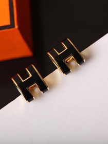 Hermes top quality H earrings H217599 black