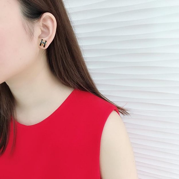 Hermes top quality H earrings H217599 black