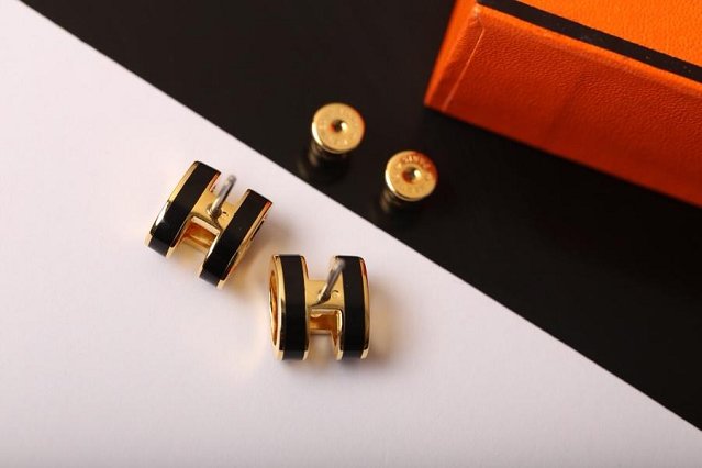 Hermes top quality H earrings H217599 black
