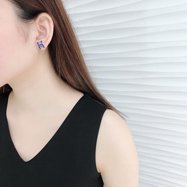 Hermes top quality H earrings H217599 blue