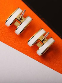 Hermes top quality H earrings H217599 white