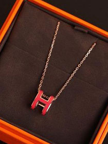 Hermes top quality H pendant H216336 rose red