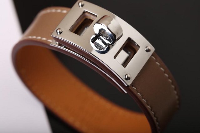 Herems togo leather kelly bracelet H109028 grey