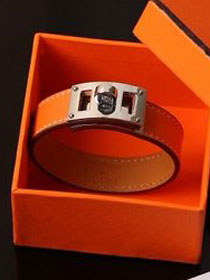 Herems togo leather kelly bracelet H109028 orange