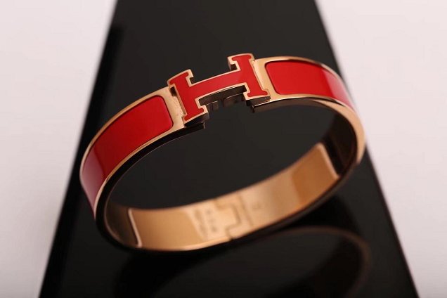 Hermes clic H bracelet H700002 red