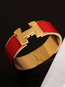 Hermes clic clac H bracelet H300001 red