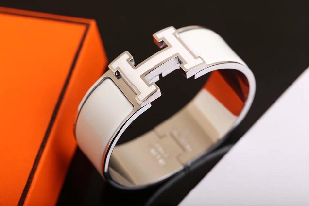 Hermes clic clac H bracelet H300002 white