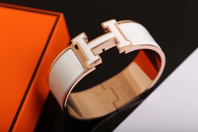Hermes clic clac H bracelet H300002 white