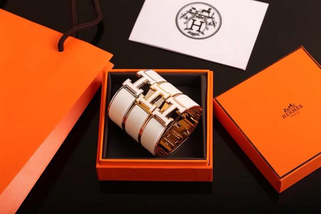 Hermes clic clac H bracelet H300002 white