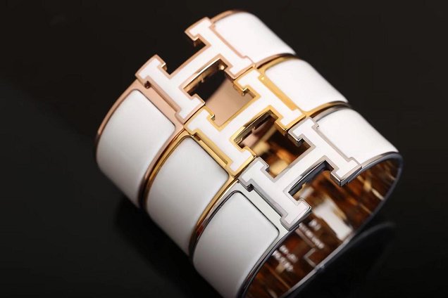Hermes clic clac H bracelet H300002 white