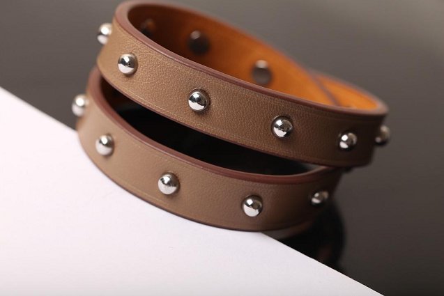 Hermes mini dog  double rour bracelet  H071673 coffee