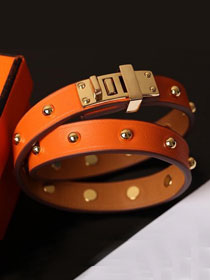 Hermes mini dog  double rour bracelet  H071673 orange