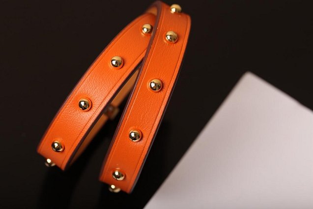 Hermes mini dog  double rour bracelet  H071673 orange