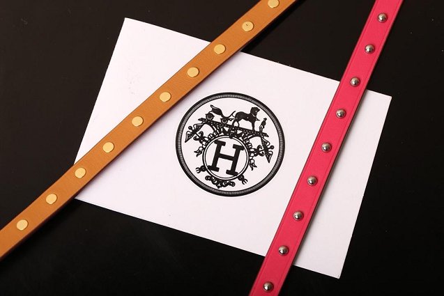 Hermes mini dog  double rour bracelet H071673 rose red