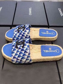 CC tweed espadrilles CH0001 blue 