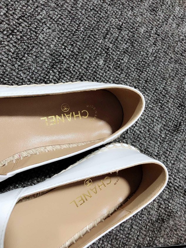  CC lambskin&pearl espadrilles G34431 white