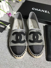 CC mesh & grosgrain espadrilles G34431 grey