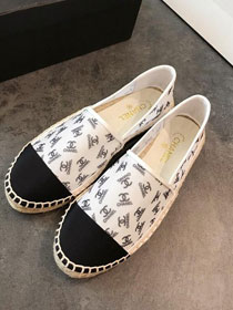 2019 CC mesh & grosgrain espadrilles G34651 white